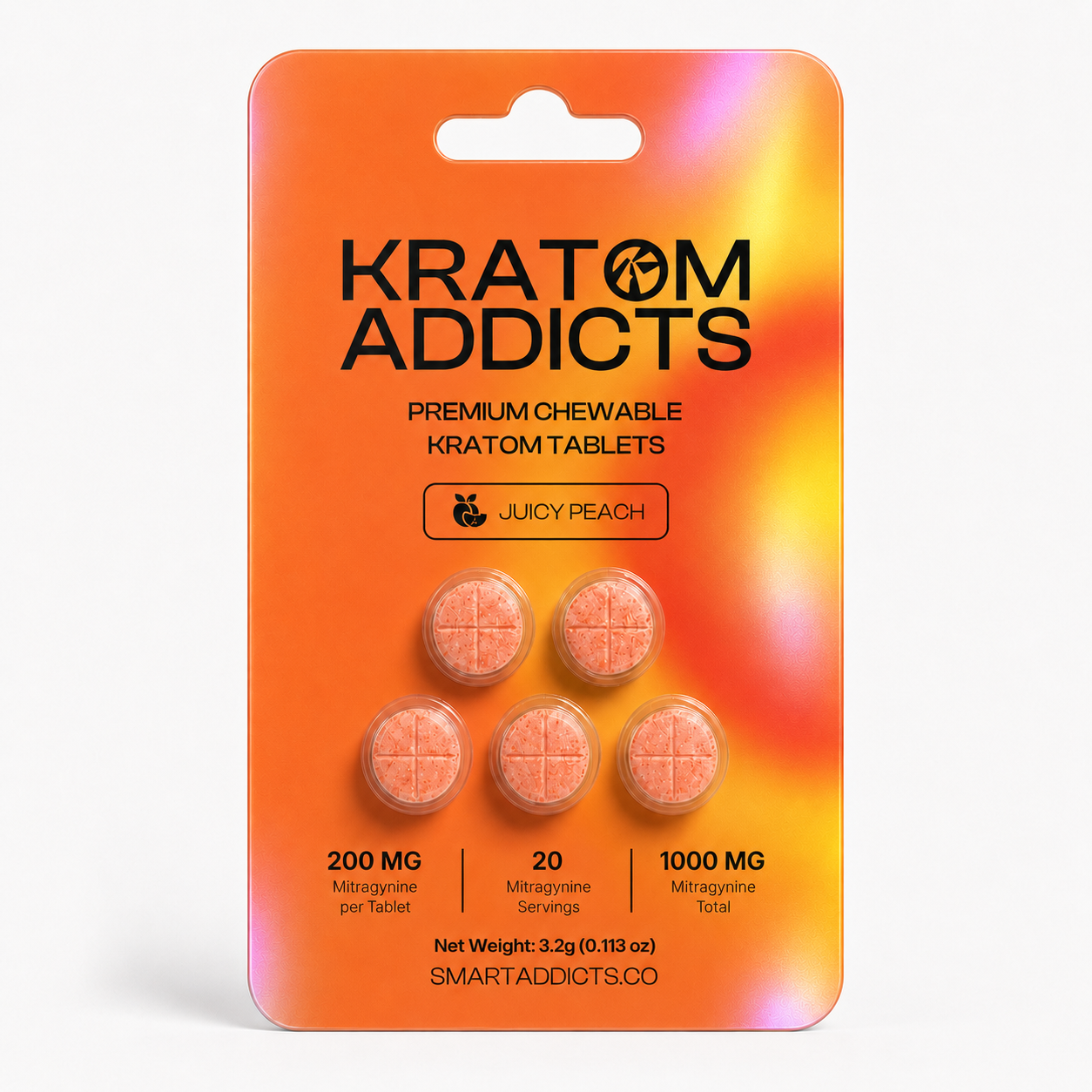 Juicy Peach MIT Kratom Tabs