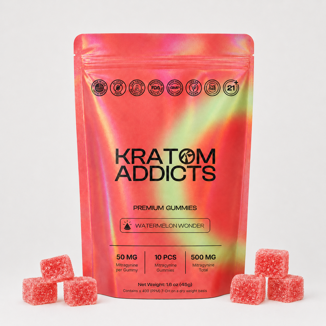 Watermelon Wonder MIT Kratom Gummies