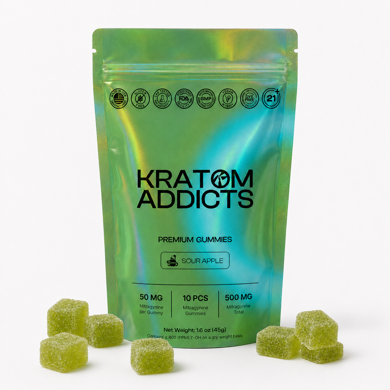 Sour Apple MIT Kratom Gummies