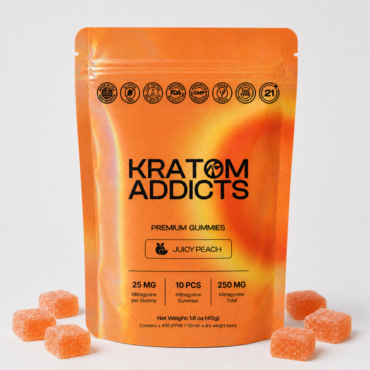 Juicy Peach MIT Kratom Gummies