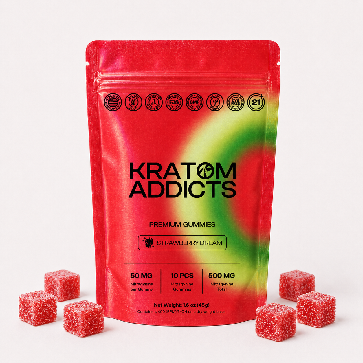 Strawberry Dream MIT Kratom Gummies