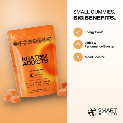 Juicy Peach MIT Kratom Gummies
