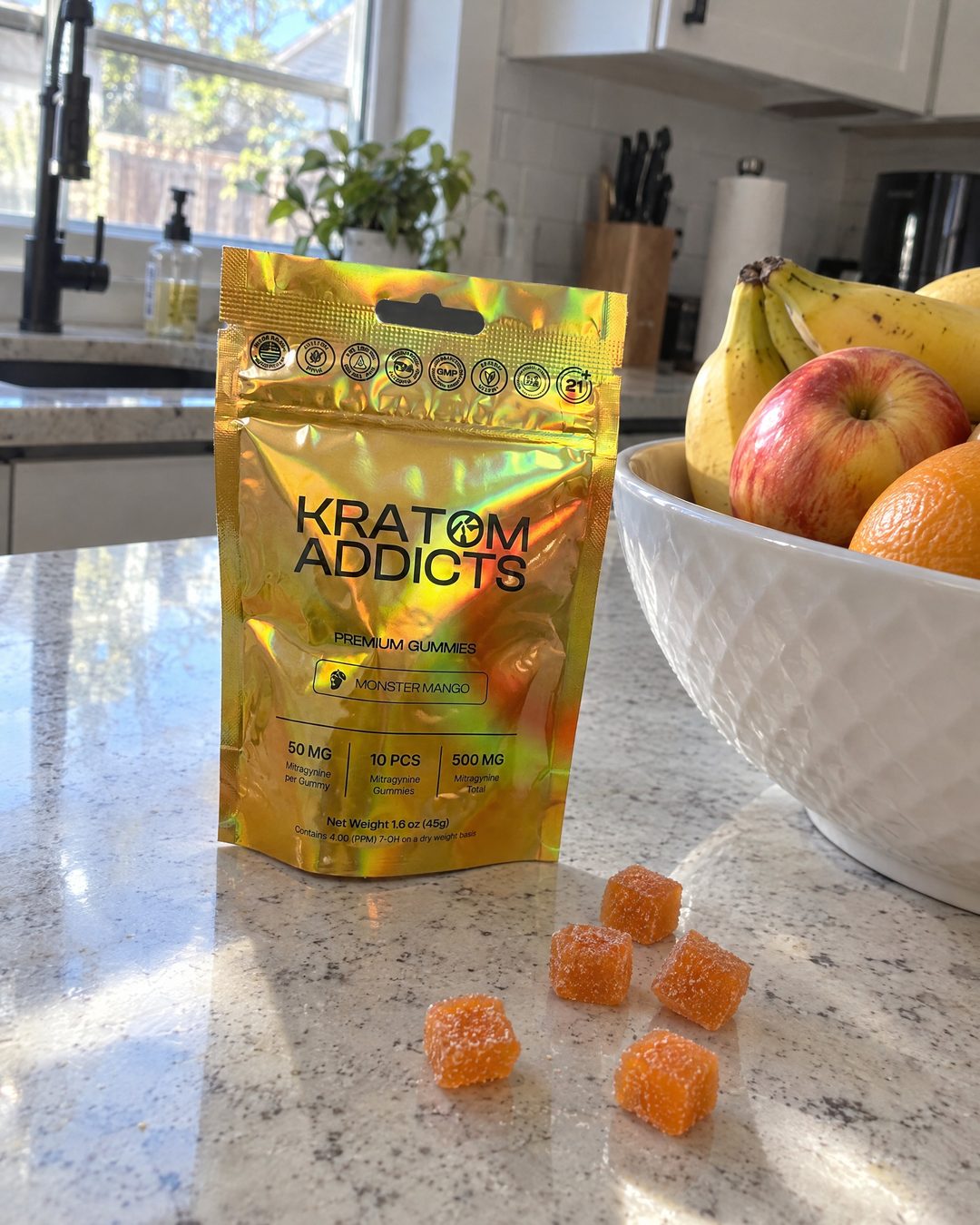 Monster Mango MIT Kratom Gummies
