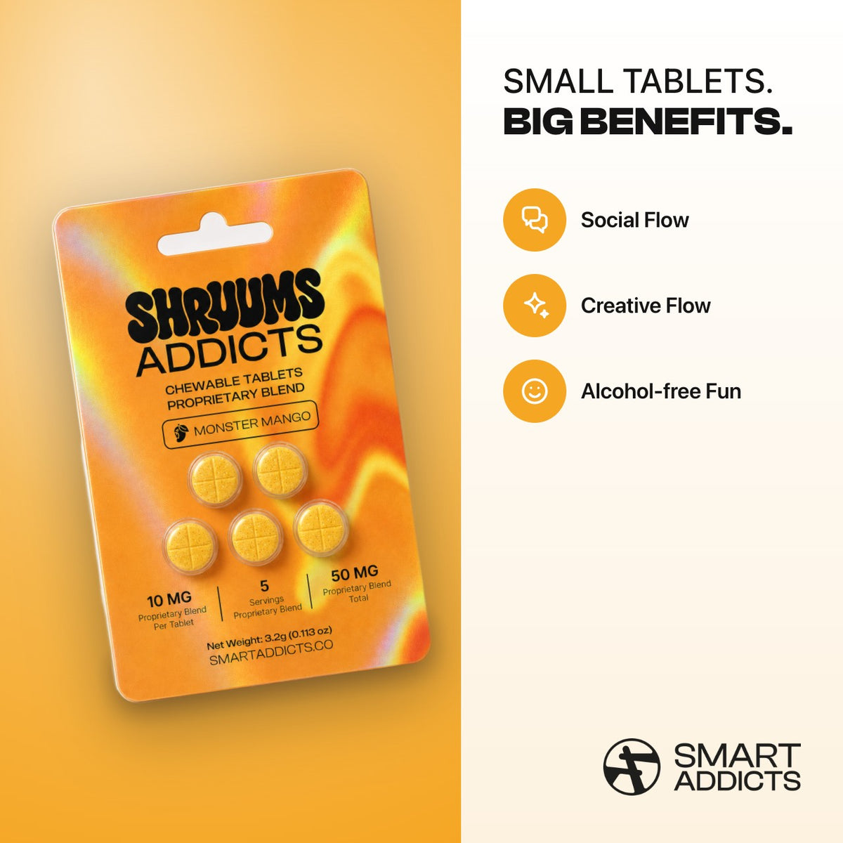 Monster Mango Mushroom Chewable Tablets