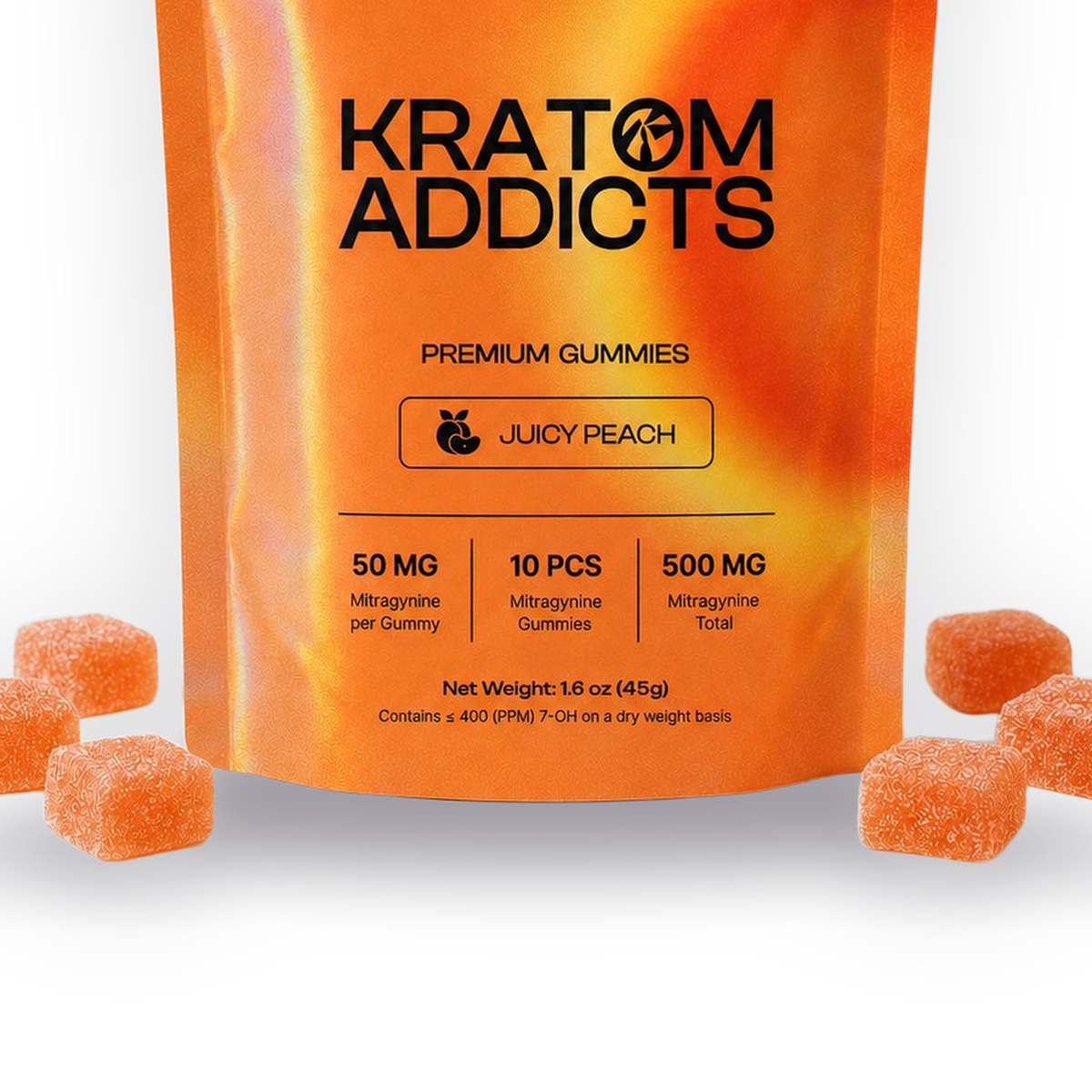 Juicy Peach MIT Kratom Gummies