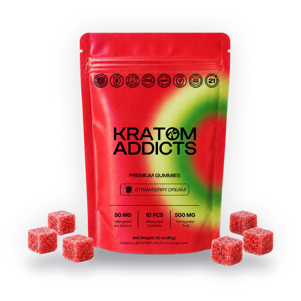 Strawberry Dream MIT Kratom Gummies