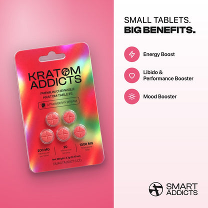 Strawberry Dream MIT Kratom Chewable Tablets