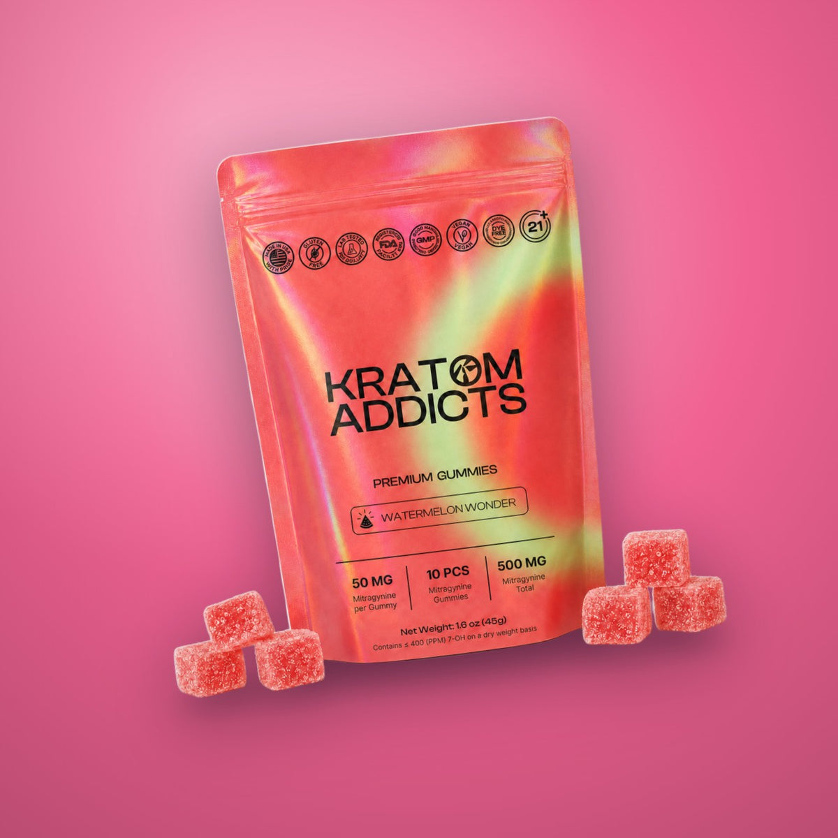 Watermelon Wonder MIT Kratom Gummies