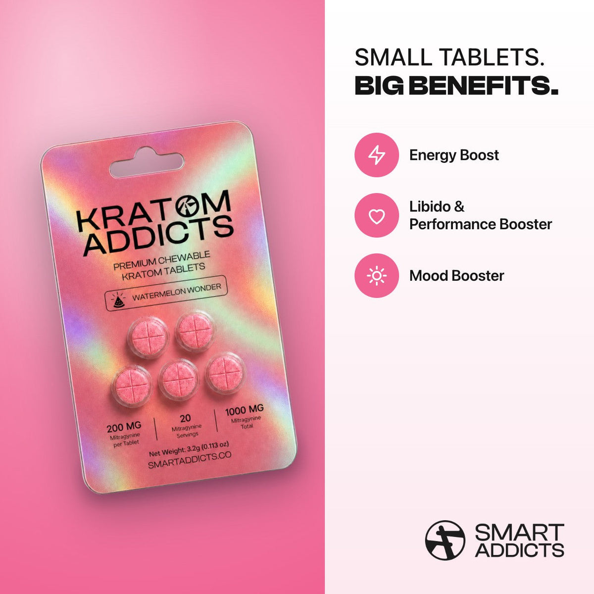 Watermelon Wonder MIT Kratom Chewable Tablets
